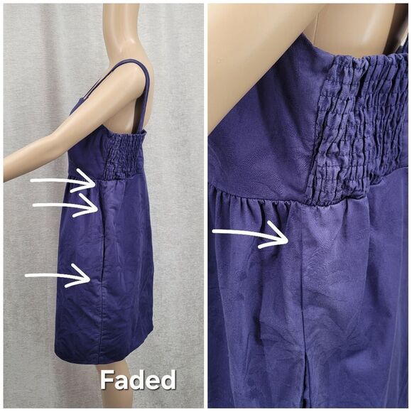 Tori Richard Slim Shady Irina Jacquard Palm Tree Print Mini Dress Navy - Picture 13 of 13